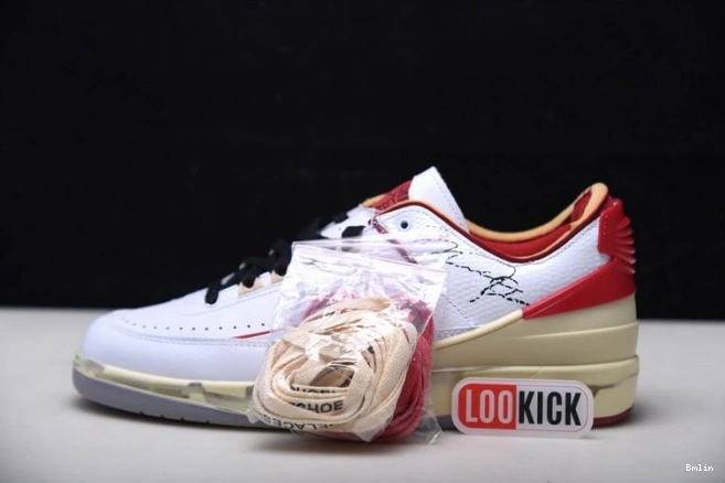 Bmlin shoes Jordan Off-White Red SP 2 Retro Low White DJ4375-106 0814